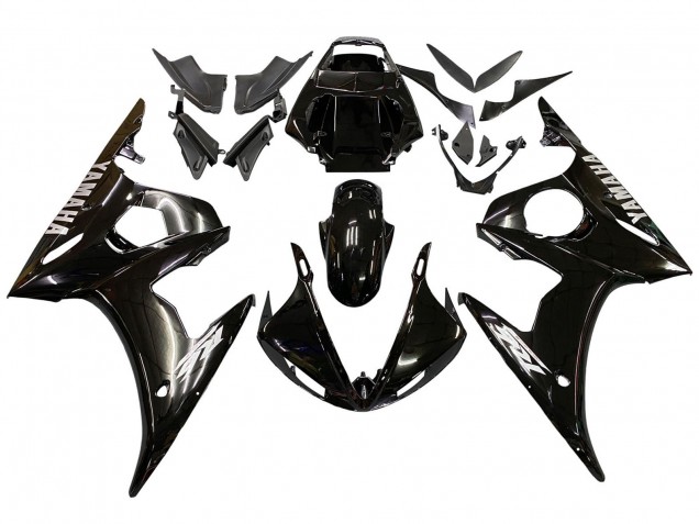 Carenados Moto Yamaha YZF 600 R6 2005 - Negro Brillante Asequibles