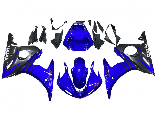 Carenados Moto Yamaha YZF 600 R6 2005 - Azul Brillante Negro Asequibles