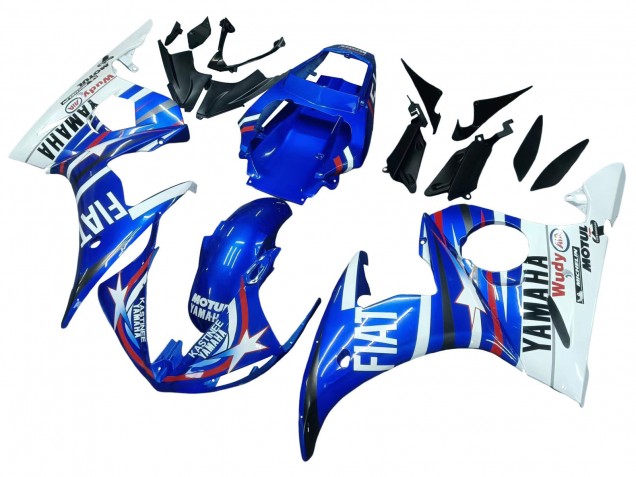 Carenados Moto Yamaha YZF 600 R6 2005 - Azul Blanco Rojo Motul Michelin Fiat Asequibles