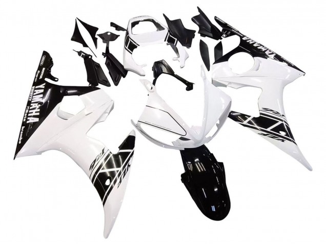 Carenados Moto Yamaha YZF 600 R6 2005 - Blanco Negro Asequibles