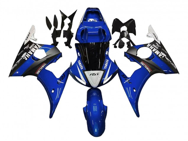 Carenados Moto Yamaha YZF 600 R6 2005 - Azul Blanco Negro Yamalube Asequibles