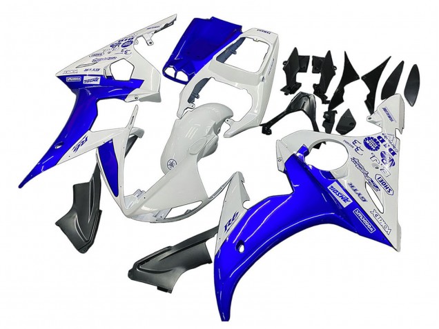 Carenados Moto Yamaha YZF 600 R6 2005 - Blanco Azul Yamalube Asequibles