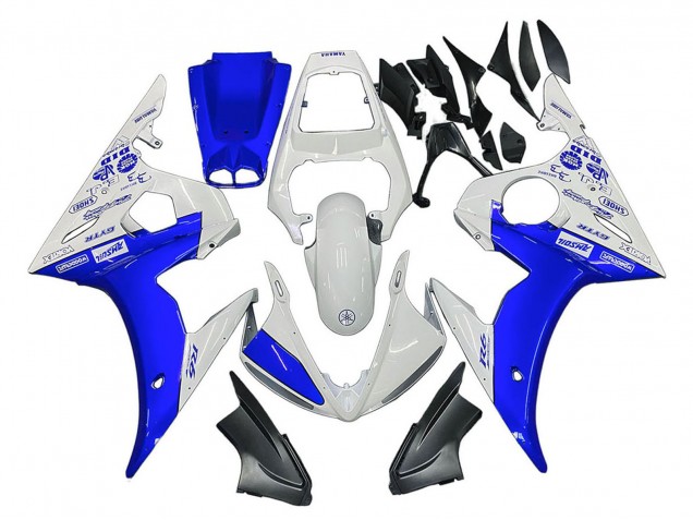 Carenados Moto Yamaha YZF 600 R6 2005 - Blanco Azul Yamalube Asequibles