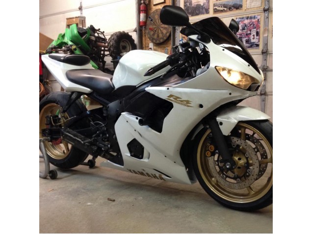 Carenados Moto Yamaha YZF 600 R6 2005 - Blanco Oro Asequibles