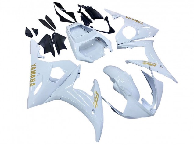 Carenados Moto Yamaha YZF 600 R6 2005 - Blanco Oro Asequibles