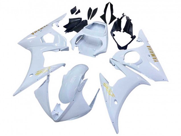 Carenados Moto Yamaha YZF 600 R6 2005 - Blanco Oro Asequibles