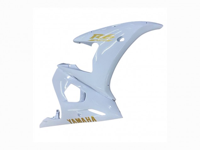 Carenados Moto Yamaha YZF 600 R6 2005 - Blanco Oro Asequibles