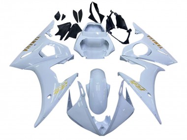 Carenados Moto Yamaha YZF 600 R6 2005 - Blanco Oro Asequibles