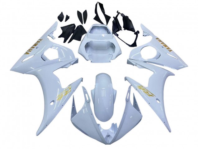 Carenados Moto Yamaha YZF 600 R6 2005 - Blanco Oro Asequibles