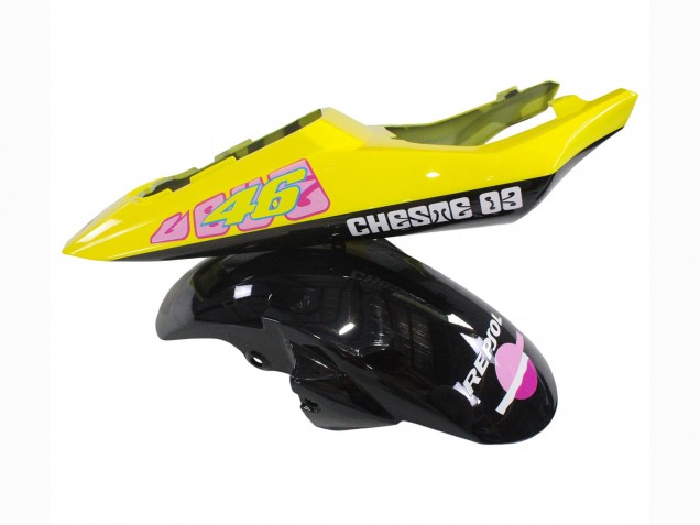 Carenados Moto Yamaha YZF 600 R6 2005 - Negro Rosa Amarillo Repsol 46 Asequibles