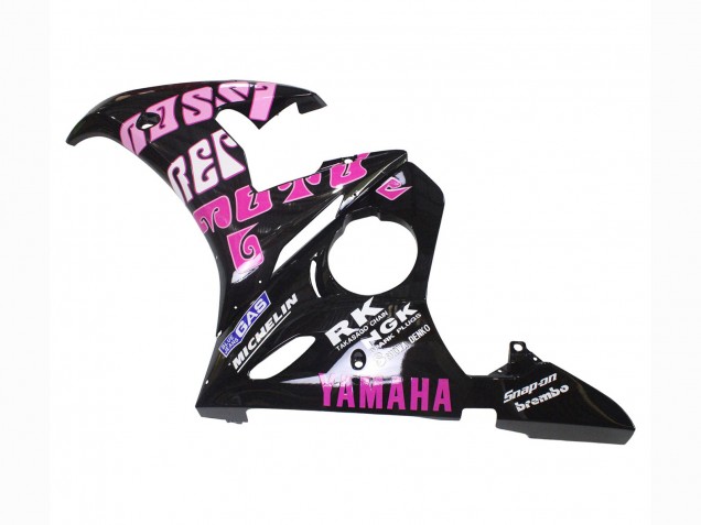 Carenados Moto Yamaha YZF 600 R6 2005 - Negro Rosa Amarillo Repsol 46 Asequibles