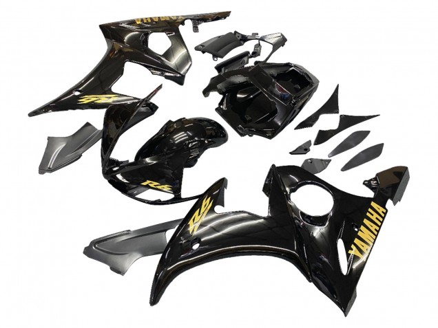 Carenados Moto Yamaha YZF 600 R6 2005 - Negro Oro Asequibles