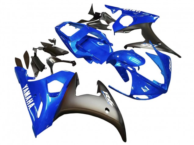 Carenados Moto Yamaha YZF 600 R6 2005 - Azul Negro Mate Asequibles