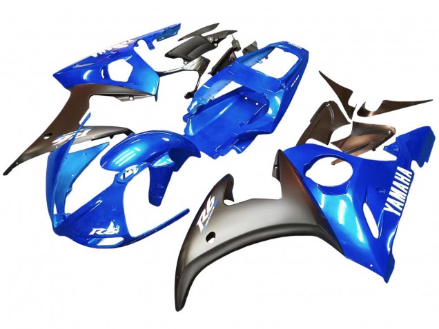 Carenados Moto Yamaha YZF 600 R6 2005 - Azul Negro Mate Asequibles