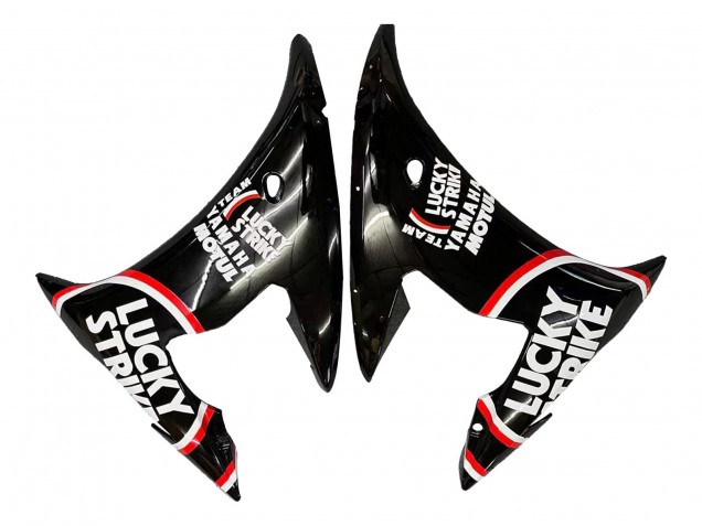 Carenados Moto Yamaha YZF 600 R6 2005 - Negro Brillante Blanco Lucky Strike Motul Asequibles