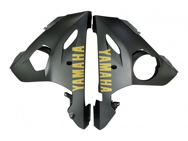 Carenados Moto Yamaha YZF 600 R6 2005 - Gris Negro Mate Oro Asequibles