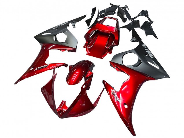 Kits Carenado Moto Yamaha YZF 600 R6 2005 - Rojo Negro Mate Asequibles