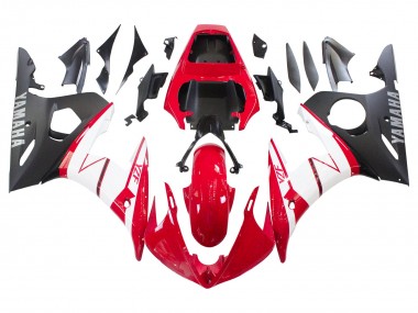 Carenados Moto Yamaha YZF 600 R6 2005 - Rojo Blanco Negro Mate Asequibles