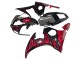 Carenados Moto Yamaha YZF 600 R6 2005 - Negro Rojo Llama Asequibles