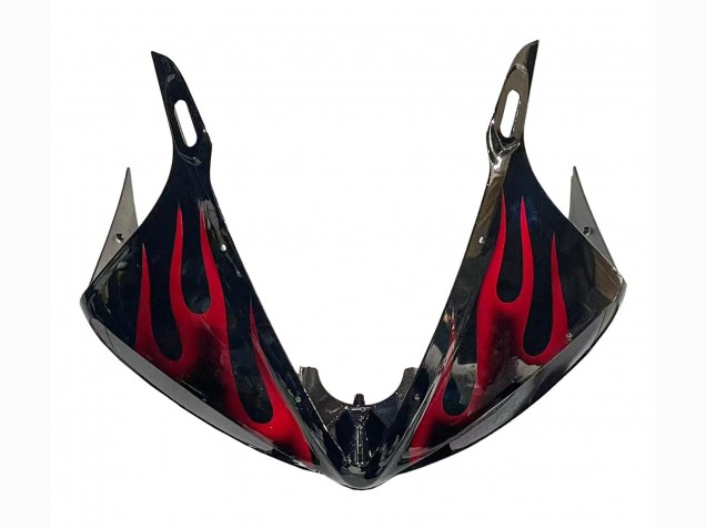 Carenados Moto Yamaha YZF 600 R6 2005 - Negro Rojo Llama Asequibles