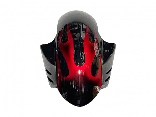 Carenados Moto Yamaha YZF 600 R6 2005 - Negro Rojo Llama Asequibles