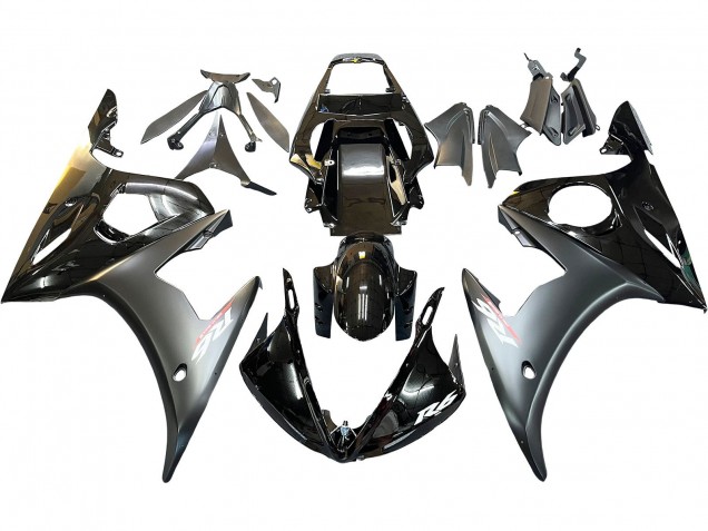 Carenados Moto Yamaha YZF 600 R6 2005 - Negro Brillante Negro Mate Oro Asequibles