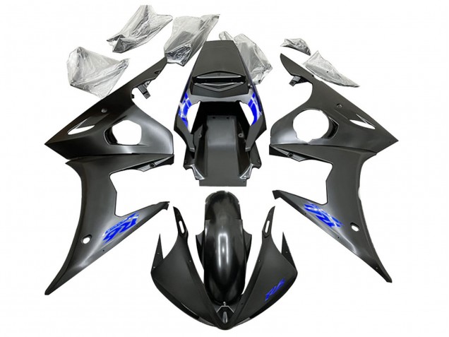 Carenados Moto Yamaha YZF 600 R6 2005 - Negro Azul Asequibles