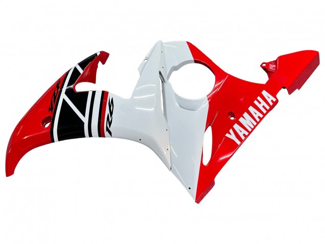 Carenados Moto Yamaha YZF 600 R6 2005 - Blanco Rojo Negro Brillante Asequibles