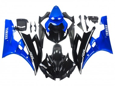 Carenados Moto Yamaha YZF 600 R6 2006-2007 - Azul Negro Brillante Asequibles