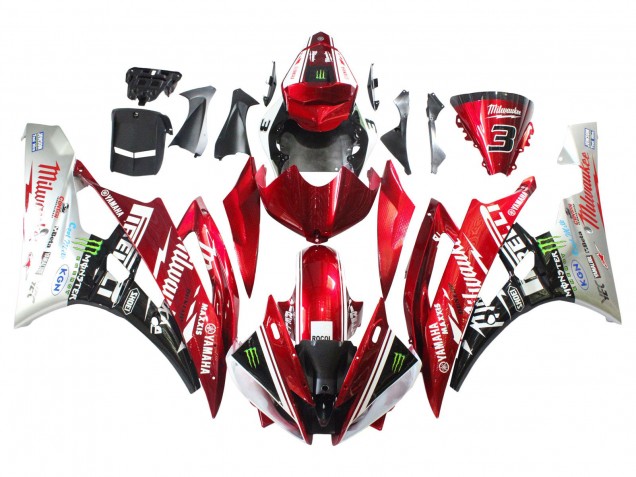 Carenados Moto Yamaha YZF 600 R6 2006-2007 - Blanco Rojo Negro Verde Monstruo Milwaukee Asequibles