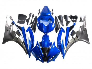 Carenados Moto Yamaha YZF 600 R6 2006-2007 - Azul Blanco Negro Brillante Asequibles