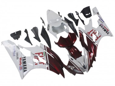 Carenados Moto Yamaha YZF 600 R6 2006-2007 - Blanco Rojo Granate Fiat Acer Yamalube Asequibles