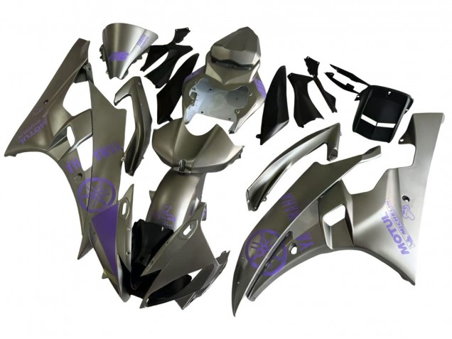 Carenados Moto Yamaha YZF 600 R6 2006-2007 - Gris Púrpura Motul Asequibles
