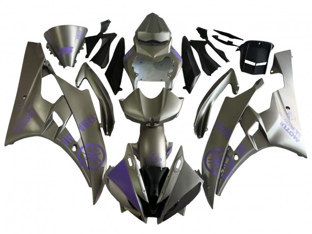 Carenados Moto Yamaha YZF 600 R6 2006-2007 - Gris Púrpura Motul Asequibles