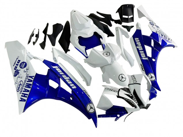 Carenados Moto Yamaha YZF 600 R6 2006-2007 - Blanco Azul Jordan Asequibles