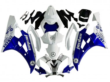 Carenados Moto Yamaha YZF 600 R6 2006-2007 - Blanco Azul Jordan Asequibles