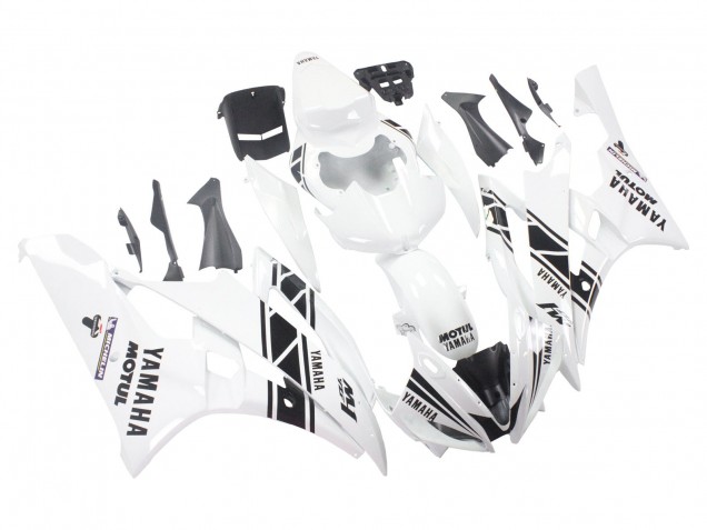 Carenados Moto Yamaha YZF 600 R6 2006-2007 - Blanco Negro Brillante Motul Michelin Asequibles