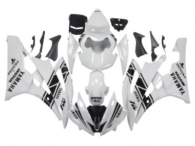 Carenados Moto Yamaha YZF 600 R6 2006-2007 - Blanco Negro Brillante Motul Michelin Asequibles