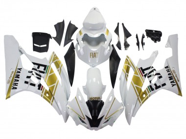 Carenados Moto Yamaha YZF 600 R6 2006-2007 - Blanco Oro Negro Fiat Asequibles