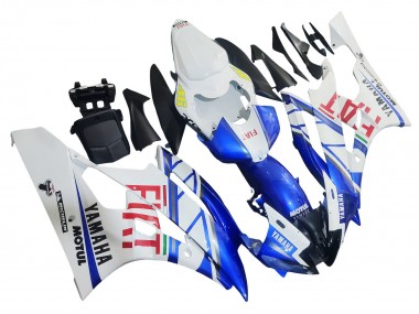 Carenados Moto Yamaha YZF 600 R6 2006-2007 - Blanco Azul Rojo Fiat Motul Michelin Asequibles
