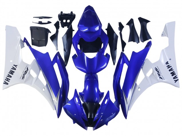 Carenados Moto Yamaha YZF 600 R6 2006-2007 - Blanco Azul Negro Asequibles