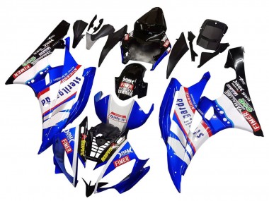 Carenados Moto Yamaha YZF 600 R6 2006-2007 - Blanco Azul Negro Fimer Volvo Yamalube Sterilgarda Asequibles