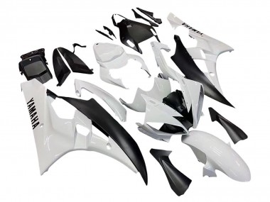 Carenados Moto Yamaha YZF 600 R6 2006-2007 - Blanco Negro Mate Asequibles