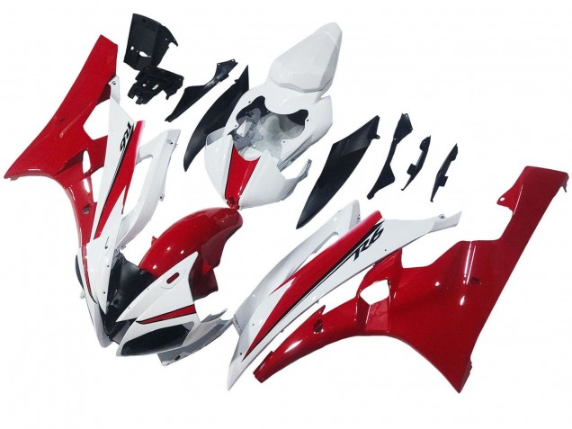 Carenados Moto Yamaha YZF 600 R6 2006-2007 - Blanco Rojo Asequibles