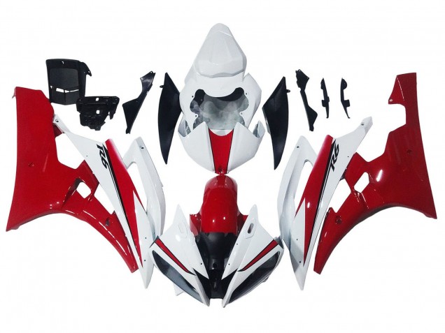 Carenados Moto Yamaha YZF 600 R6 2006-2007 - Blanco Rojo Asequibles