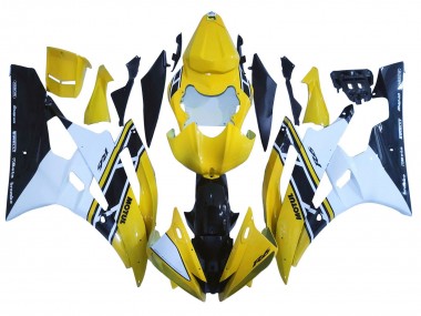 Carenados Moto Yamaha YZF 600 R6 2006-2007 - Amarillo Blanco Negro Brillante Motul Asequibles