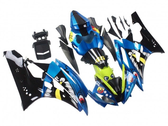 Carenados Moto Yamaha YZF 600 R6 2006-2007 - Azul Neon Verde Negro Tiburón Asequibles