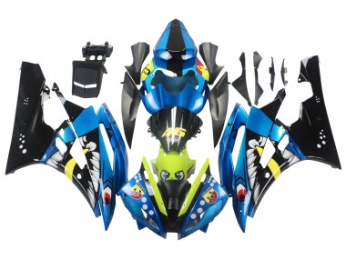 Carenados Moto Yamaha YZF 600 R6 2006-2007 - Azul Neon Verde Negro Tiburón Asequibles