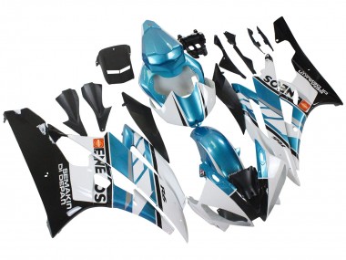 Carenados Moto Yamaha YZF 600 R6 2006-2007 - Blanco Azul Negro Semakin Didepan ENEOS Asequibles