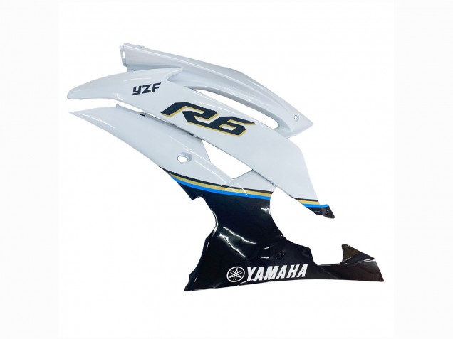 Carenado Moto Yamaha YZF 600 R6 2008-2016 - Blanco Azul Negro Brillante Asequibles